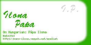 ilona papa business card